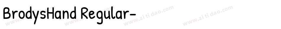 BrodysHand Regular字体转换